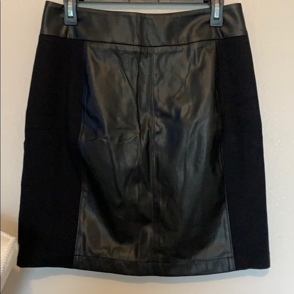 Cabi faux leather skirt